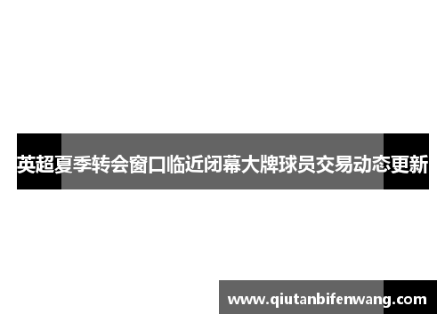 英超夏季转会窗口临近闭幕大牌球员交易动态更新